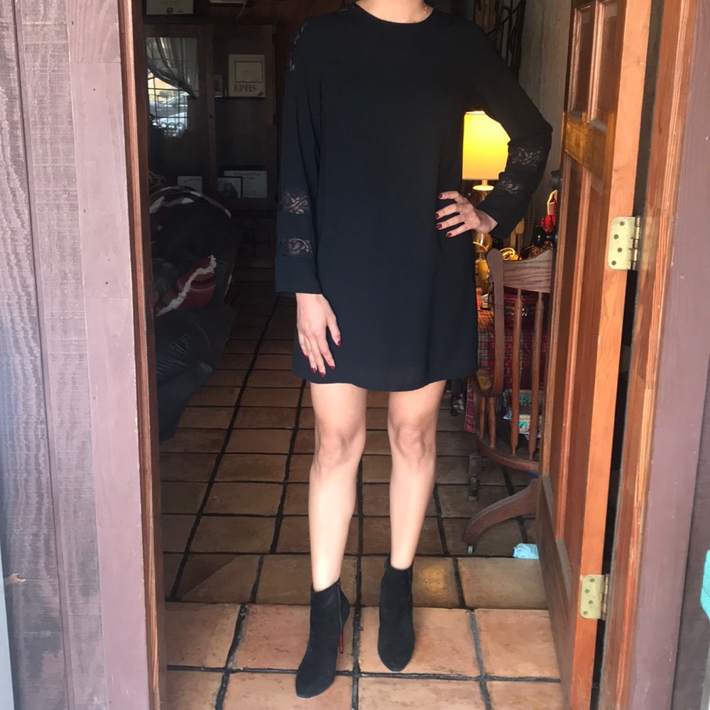 [Zara] Lace Detailed Black Dress 🖤